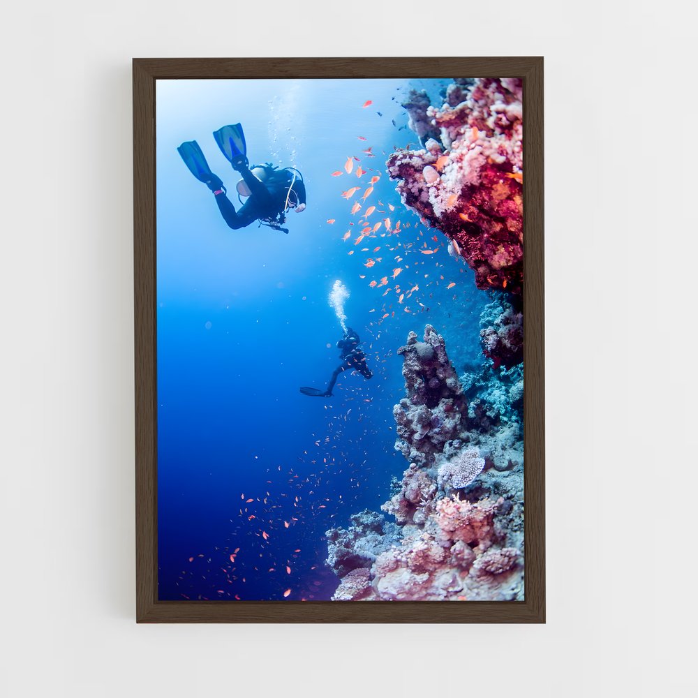 Poster Plongée dans le Bleu – affiche Plongée en apnée (vue 5)